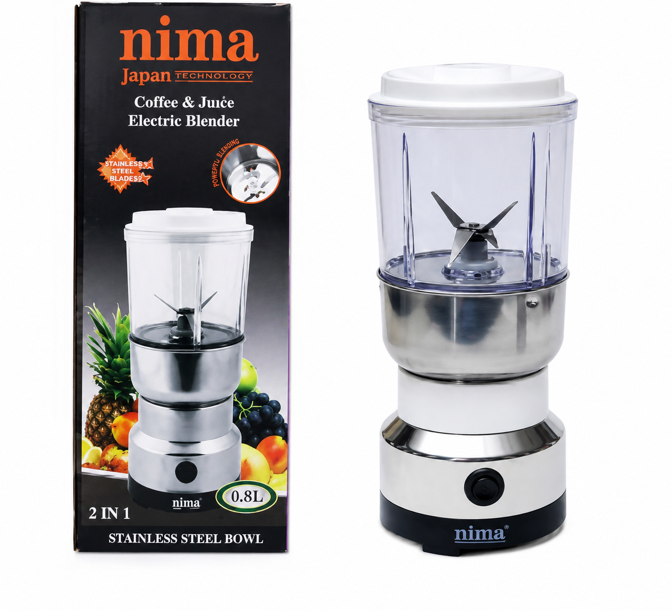 NIMA 2 in 1 Blender & Grinder
