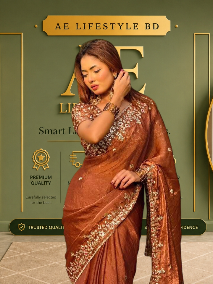 Indian Georgette Sharee with Blouse Piece