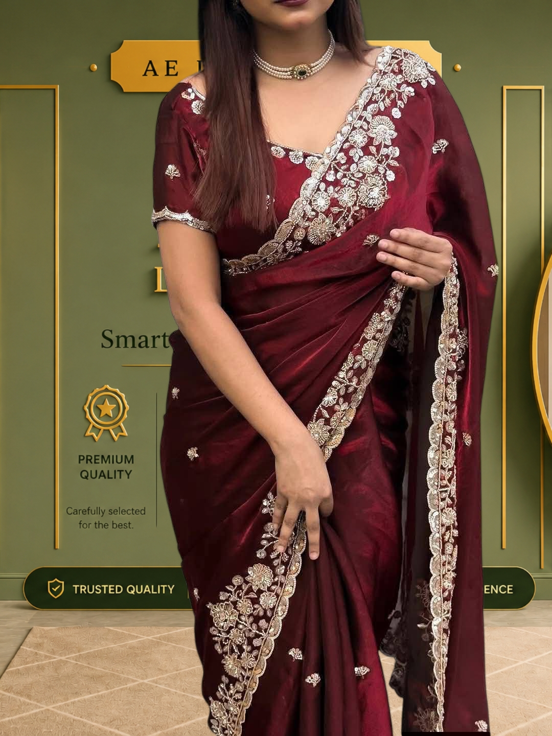 Indian Fendi Silk Saree Collection